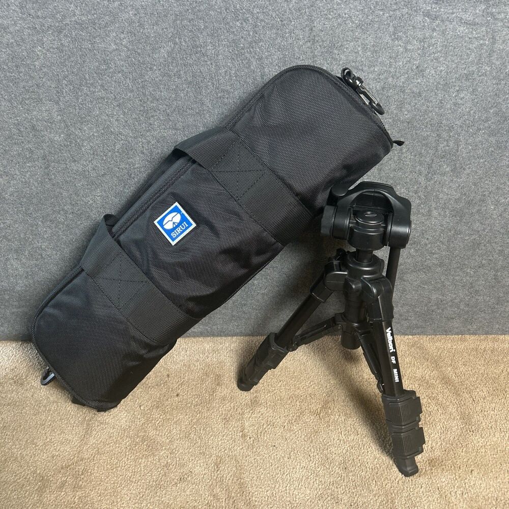 VELBON DF Mini 3-Section Aluminum Tripod w/ Adjustable 3-Way Panhead 12"-21.3"